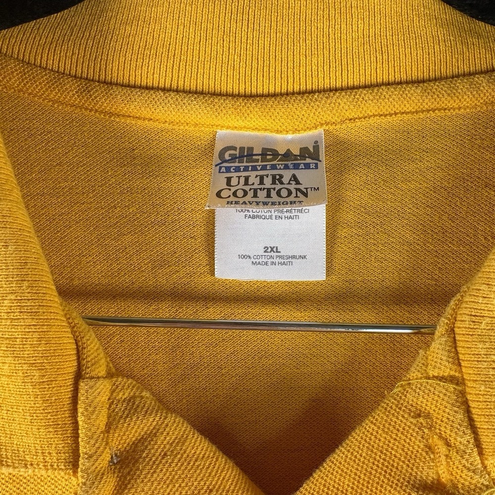 LSU Tigers Polo Shirt Mens 2XL Gold Gildan Ultra Cotton Embroidered NCAA - Picture 3 of 6
